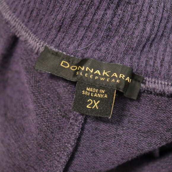 Donna Karan Sleepwear Lounge Pants Womens 2X Purple Drawstring Long New - Picture 2 of 9